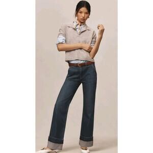 Anthropologie Pilcro The Francais Mid-Rise Cuffed Jeans Size 25